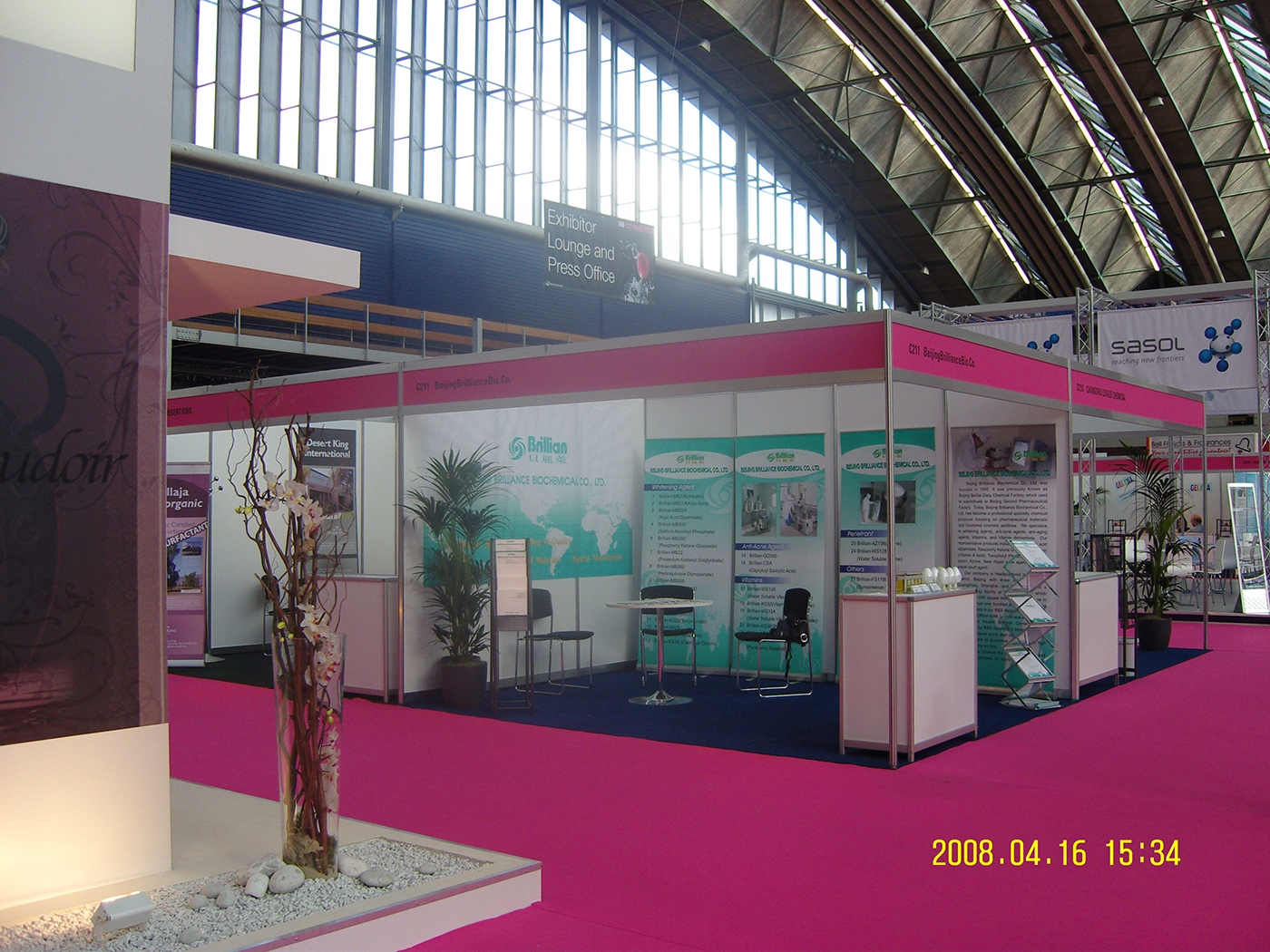 2008年 In-Cosmetic Amsterdam原料展